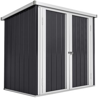 OUTSUNNY Cobertizo de jard&iacute;n 147x86x134 cm negro
