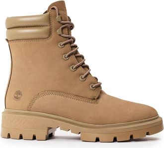 Timberland Womens 6 In Lace Up Ankle Boots with Logo in Taupe Gray - Size UK 7.5