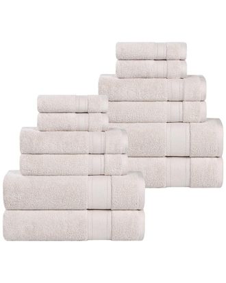 Superior Belmont Zero Twist Cotton Medium Weight Soft Absorbent 12Pc Towel Set