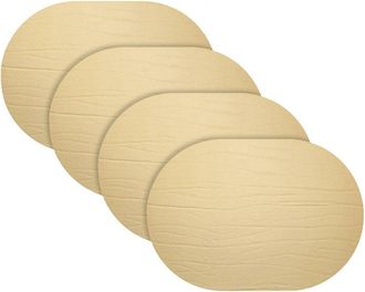 Fortessa Set Of 4 Strata Oval Leather Placemats