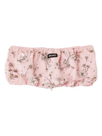 Miu Miu Blusa senza spalline - Rosa