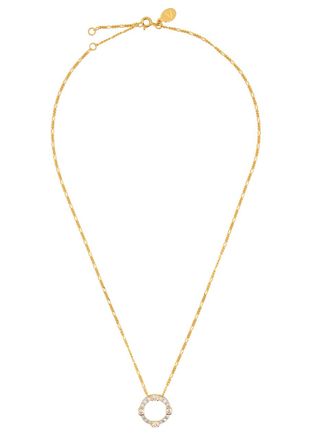 V by Laura Vann Laura Vann Luna 18kt Gold-plated Necklace