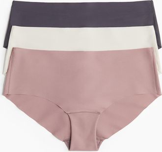 H&M 3er-Pack Unsichtbare Hipster - Pink