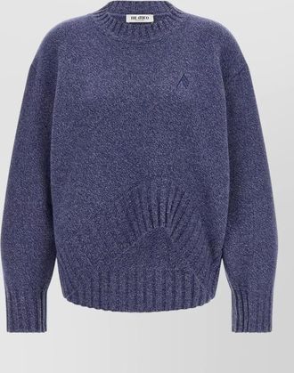 The Attico wool cashmere m&eacute;lange asymmetric-hem sweater
