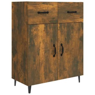 Berkfield Home Sideboard Smoked Oak 69.5x34x90 cm Engineered Wood in Brown
