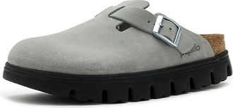 Birkenstock Boston Chunky Sandal - Suede Womens Clog/Mule Shoes Pure Sage : EU 41 (US Womens 10-10.5) Narrow