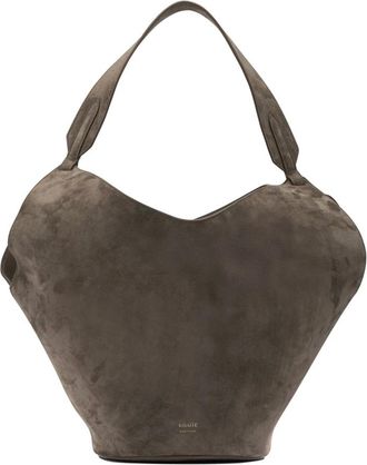 Khaite Lotus Schoudertas - Dames - Tassen - Bruin - Maat: ONE Size Su&egrave;de