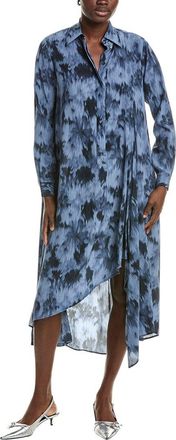 Michael Kors Floral Draped Silk Dress