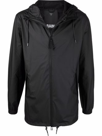 Rains drawstring hooded jacket - unisex - Polyester/Polyurethane - M - Black