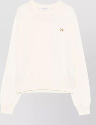 Maison Kitsun&eacute; wool embroidered crewneck jumper