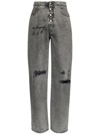 Maison Margiela Gerafelde jeans - Zwart