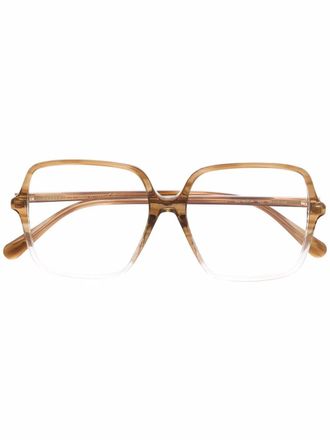 Gucci square-frame glasses - women - Acetate - 53 - Neutrals