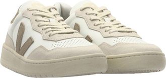 Veja Mens Sneakers V-90 White-Taupe Trainers White/taupe