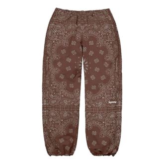 SUPREME SS26 Reflective Bandana Track Pant Brown SUP-SS26-295-BRN
