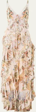 Camilla Twilight in Istanbul Asymmetrical Ruffle Slip Dress