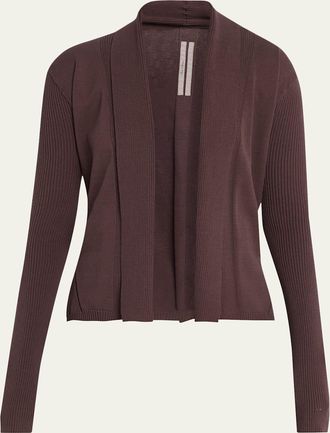 Rick Owens Naska Rib Knit Open Cardigan