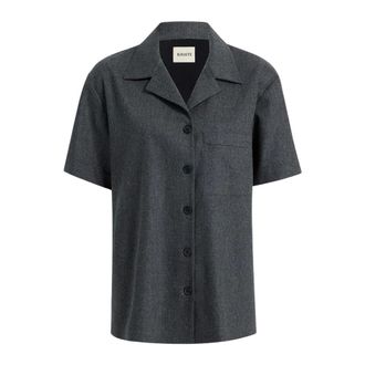 Khaite Shirts, female, Gray, Size: M Riordan Top Shirt for Women