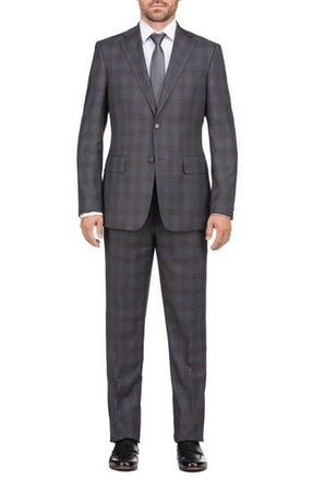 English Laundry Two Button Notch Lapel Trim Fit Suit in Grytan at Nordstrom Rack, Size 36Regular
