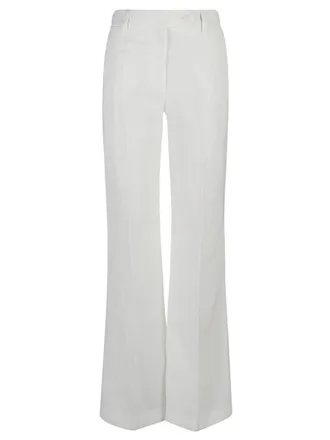 True Royal Womens Linen Flared Trousers