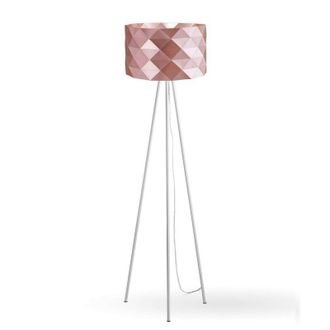 Linea Zero L&aacute;mpara Pie Tr&iacute;pode Metal Rosa En Metal Cm. 40x146h