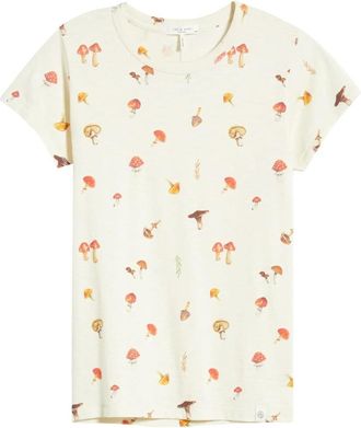 Rag & Bone Womens All Over Mushroom Tee