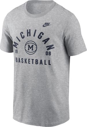Nike Michigan Legacy Basketball Arch Nike Mens College T-Shirt in Grey | N19906GMWV-RG7