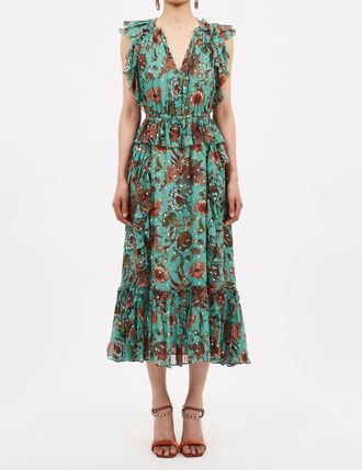 Ulla Johnson Adrienne Midi Dress In Garden Bloom