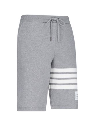 Thom Browne Striped Jersey Shorts - Gray