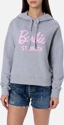 MC2 Saint Barth Woman Cotton Hoodie Mindy With Barbie Logo Barbie Special Edition