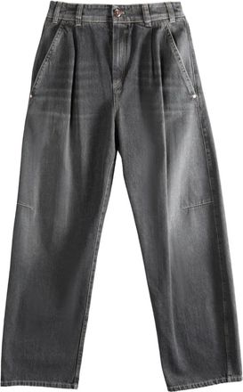 Brunello Cucinelli Geplooide jeans - Zwart