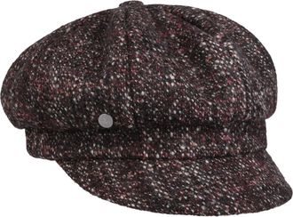 Lierys Davale Newsboy Cap by Women - Made in Italy Peaked caps with Peak, Lining Autumn-Winter Winter - One Size Burgundy-Mottled