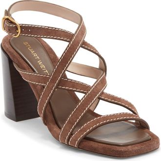 Stuart Weitzman Park Sandal in Cigar at Nordstrom, Size 10.5