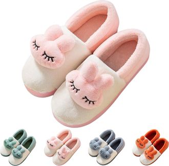 Generic Bootie Slippers Women Womens Bunny Slippers Cute Full Back Slipper Cute Rabbit Slipper Autumn Couple Sliders Winter Matching Sliders Warm Indoor Shoes