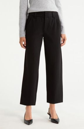 Wit & Wisdom Skyrise Ankle Straight Leg Pants in Black at Nordstrom, Size 16
