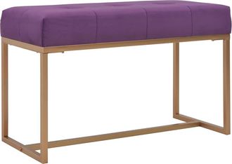 vidaXL Banco 80 Cm Terciopelo Morado Vidaxl