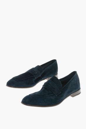 Ermenegildo Zegna Suede Penny Loafers LASOLA with Leather Sole Ermenegildo Zegna