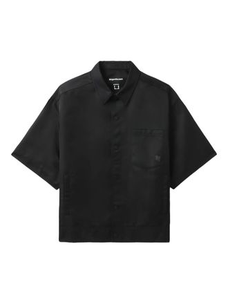 Ader Error BK Tag half-sleeve shirt - women - Nylon/Polyester - M - Grey