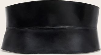 AllSaints Womens Cow Leather Oakleigh Leather Corset Belt, Size: L/XL