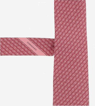 Ferragamo Mens Silk Tie Pink Ties & Bow