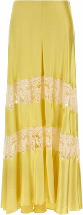Alberta Ferretti Lace Insert Skirt