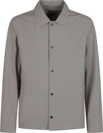 Herno Shirt Jacket Nastrata Essence - Heren - Casual Overhemden - Grijs - 2XL - Overhemden