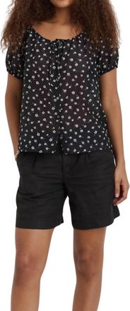 Alex Mill Rose Top In Black Floral