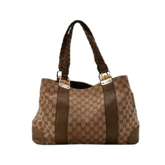 Gucci Pre-owned Handbags, female, Brown, Size: ONE SIZE Pre-owned Le Tote