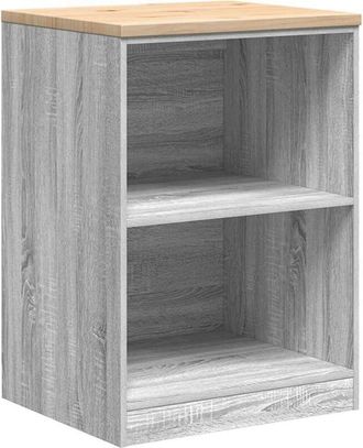 vidaXL Vidaxl - Armario De Garaje De Madera Maciza Pino Gris Sonoma 60x51x85 Cm