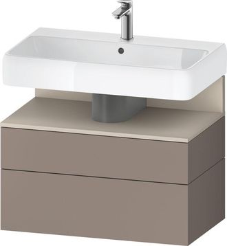 Duravit Duravit - Qatego Mueble Bajo Lavabo, 1 Extra&iacute;ble Y 1 Caj&oacute;n