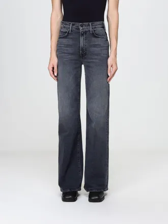 Mother Jeans The Hustler Roller a gamba larga e vita alta in denim