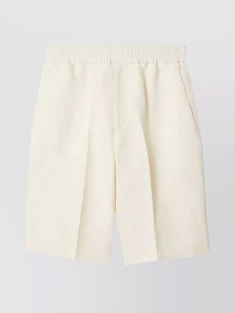 Burberry canvas tailored knee length wide leg shorts
