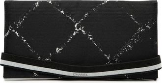Chanel 1997-1999 Old Travel Line Nylon Bifold Wallet long wallets - Nero