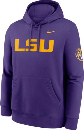 Nike LSU Sideline Club Nike Mens College Pullover Hoodie in Purple | MKDK51LLSN-TVV
