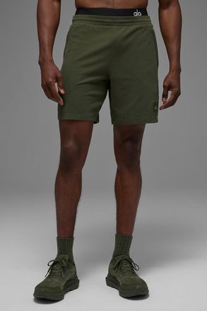 Alo | 7 Double Take Short in Green Olive, Size: Medium